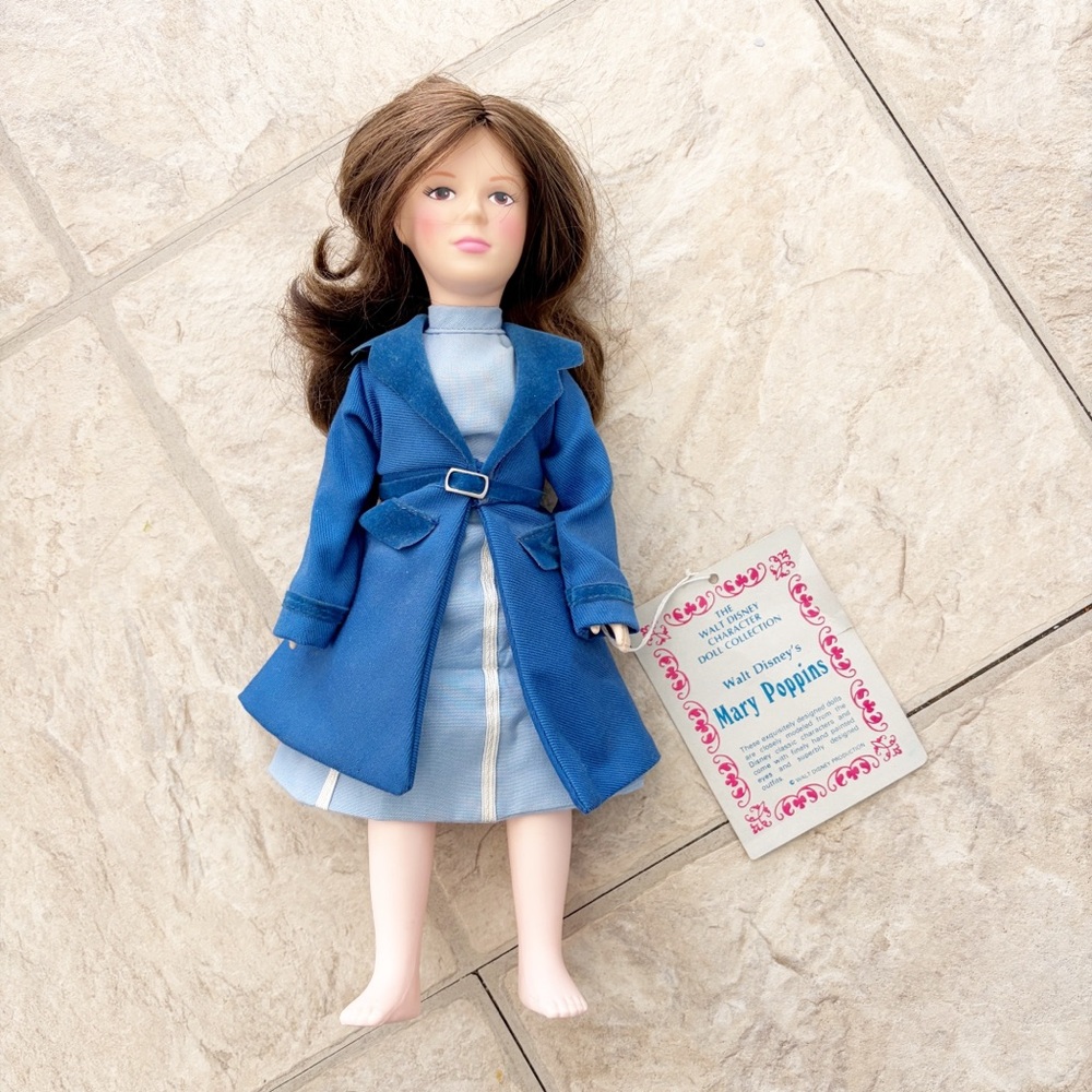 Vintage Walt Disney Mary Poppins Character Doll Collection w Tag Blue Coat